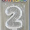 נר מספר 2 כסף גליטר