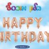 סט HAPPY BIRTHDAY רוזגולד