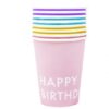 כוסות נייר 8יח- HBD פסטל