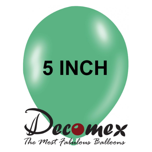 בלון 5" בצבע ירוק חבילה 100 יחידות DECOMEX