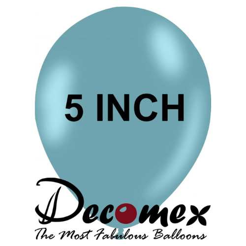 בלון 5" בצבע כחול קרולינה חבילה 100 יחידות DECOMEX