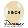 בלון 5" בצבע רטרו חול לבן חבילה 100 יחידות DECOMEX