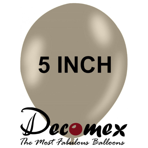 בלון 5" בצבע אפור קורל חבילה 100 יחידות DECOMEX