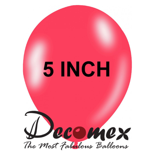 בלון 5" בצבע רוזה חבילה 100 יחידות DECOMEX