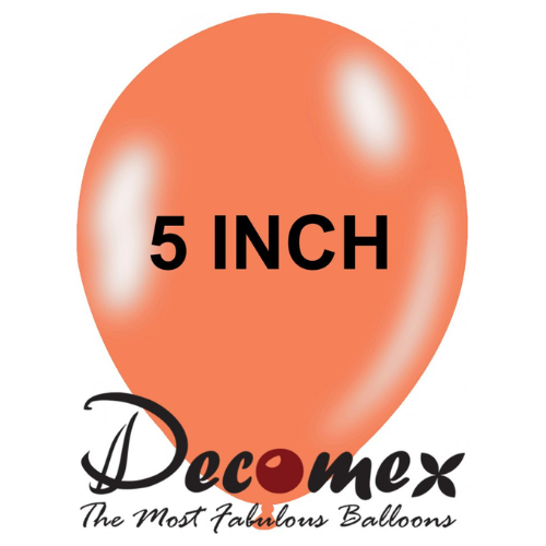 בלון 5" בצבע אפרסק מקרון חבילה 100 יחידות DECOMEX