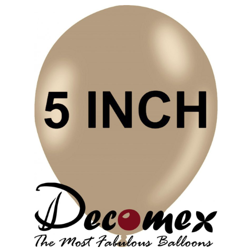 בלון 5" בצבע חום אפרפר חבילה 100 יחידות DECOMEX