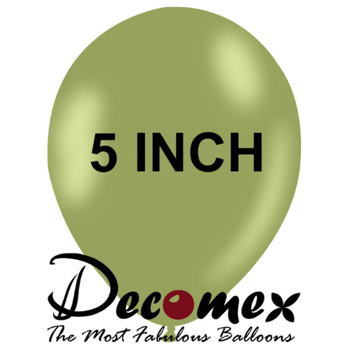 בלון 5" בצבע רטרו אקליפטוס חבילה 100 יחידות DECOMEX