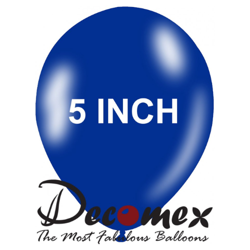 בלון 5" בצבע כחול נייבי חבילה 100 יחידות DECOMEX