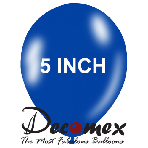 בלון 5" בצבע כחול רויאל חבילה 100 יחידות DECOMEX